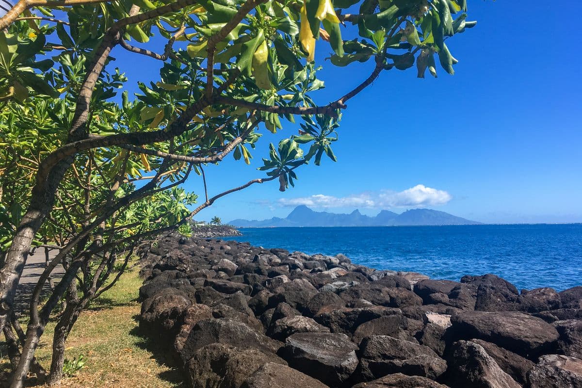 Vue Moorea de Papeete